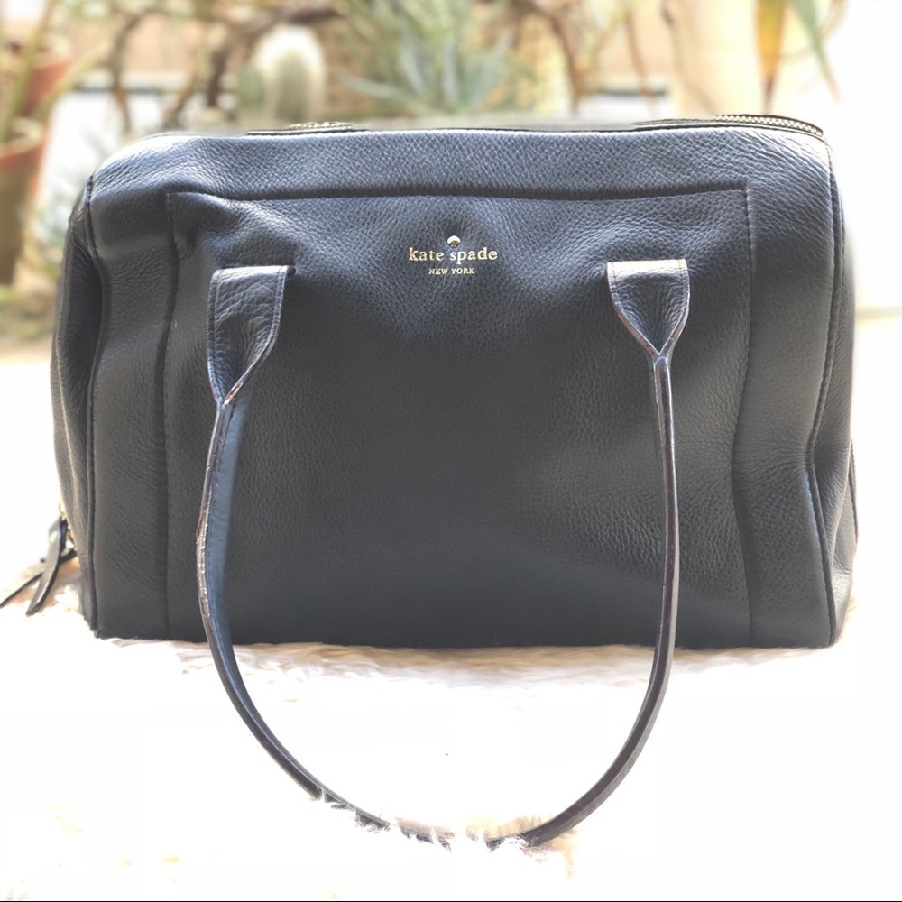 kate spade black bowler bag